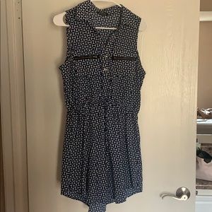 Blue and white summer dress